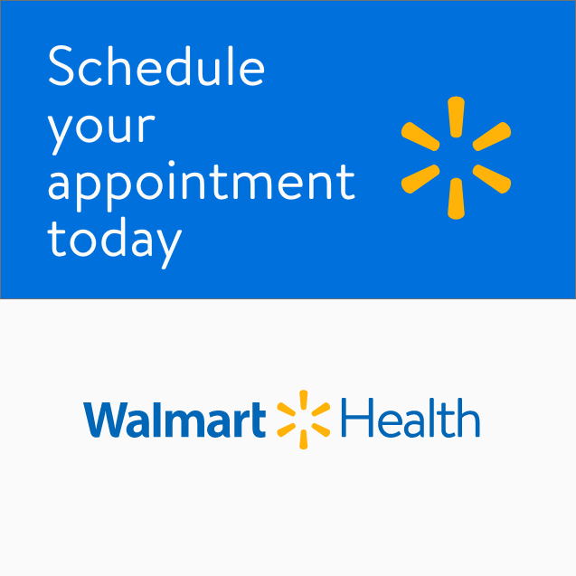Walmart Health social ad, Schedule your appointment today